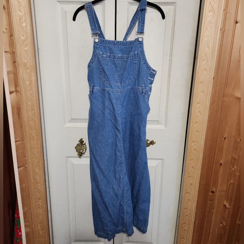 Ll Bean Denim Overalls Dress - Picture 2 of 12